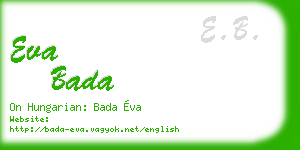 eva bada business card
